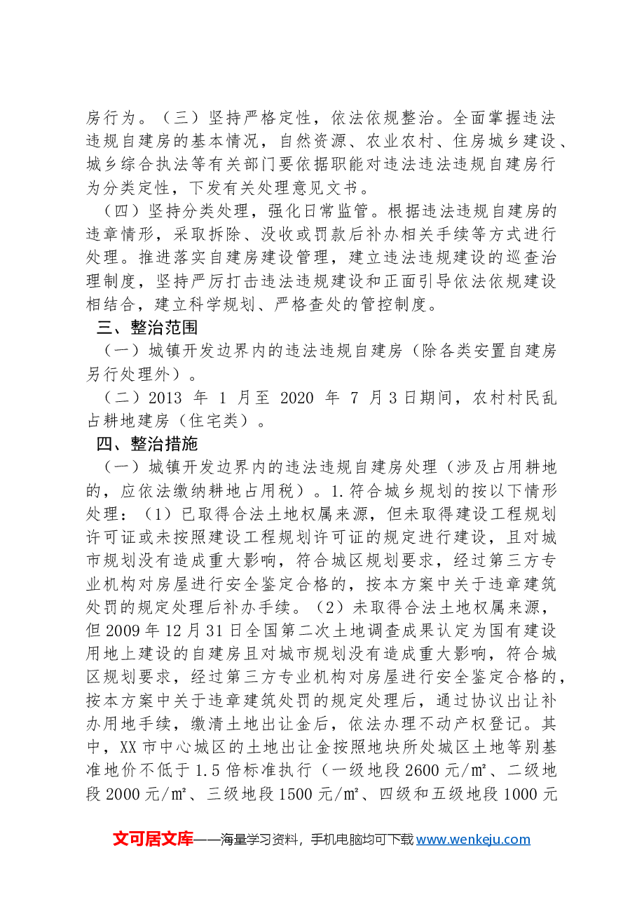 XX市开展违法违规自建房整治专项行动实施方案.docx,第2页预览