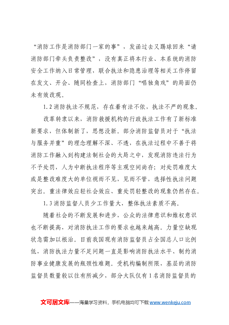 调研文章:贯彻落实习近平法治思想推进消防执法规范化建设.docx,第2页预览