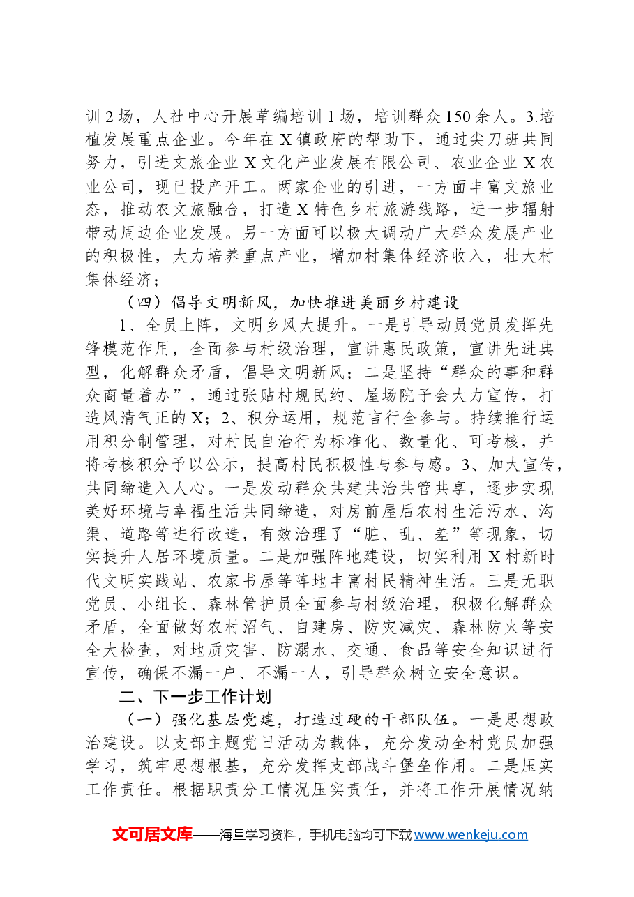 X村2023年党务村务工作报告.docx,第3页预览