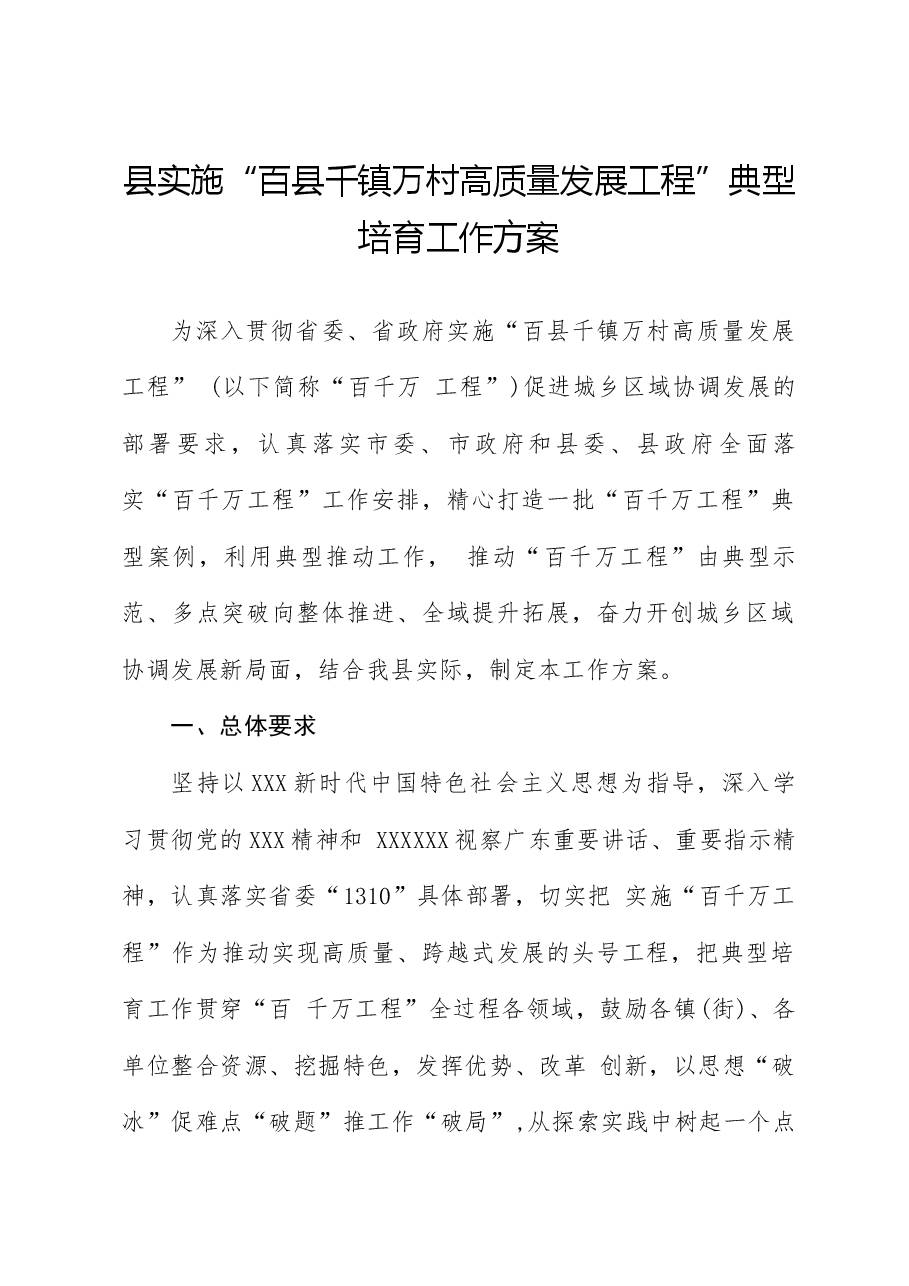 县实施“百县千镇万村高质量发展工程”典型培育工作方案.docx,第1页预览