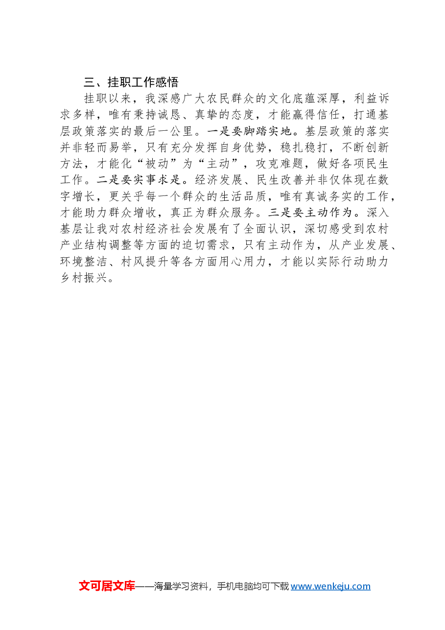 挂职工作开展情况汇报.docx,第3页预览