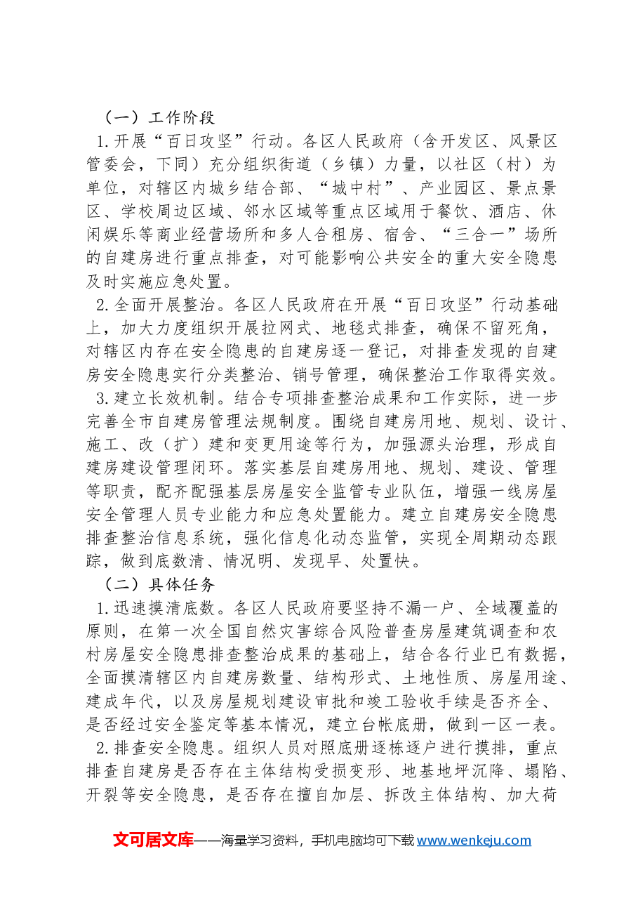 X市自建房安全隐患专项排查整治工作实施方案.docx,第2页预览