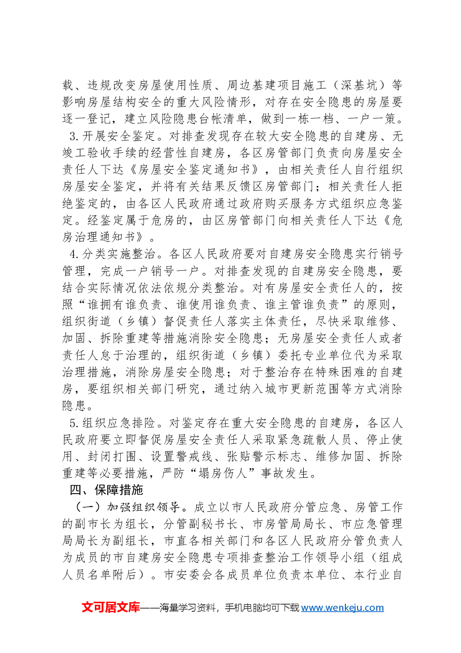 X市自建房安全隐患专项排查整治工作实施方案.docx,第3页预览