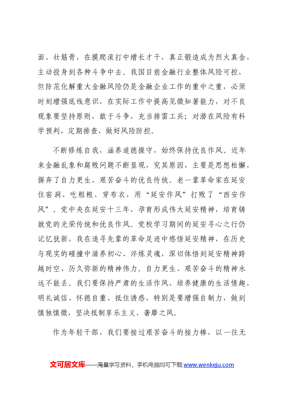 2024年党纪学习教育年轻干部读书班发言.docx,第3页预览