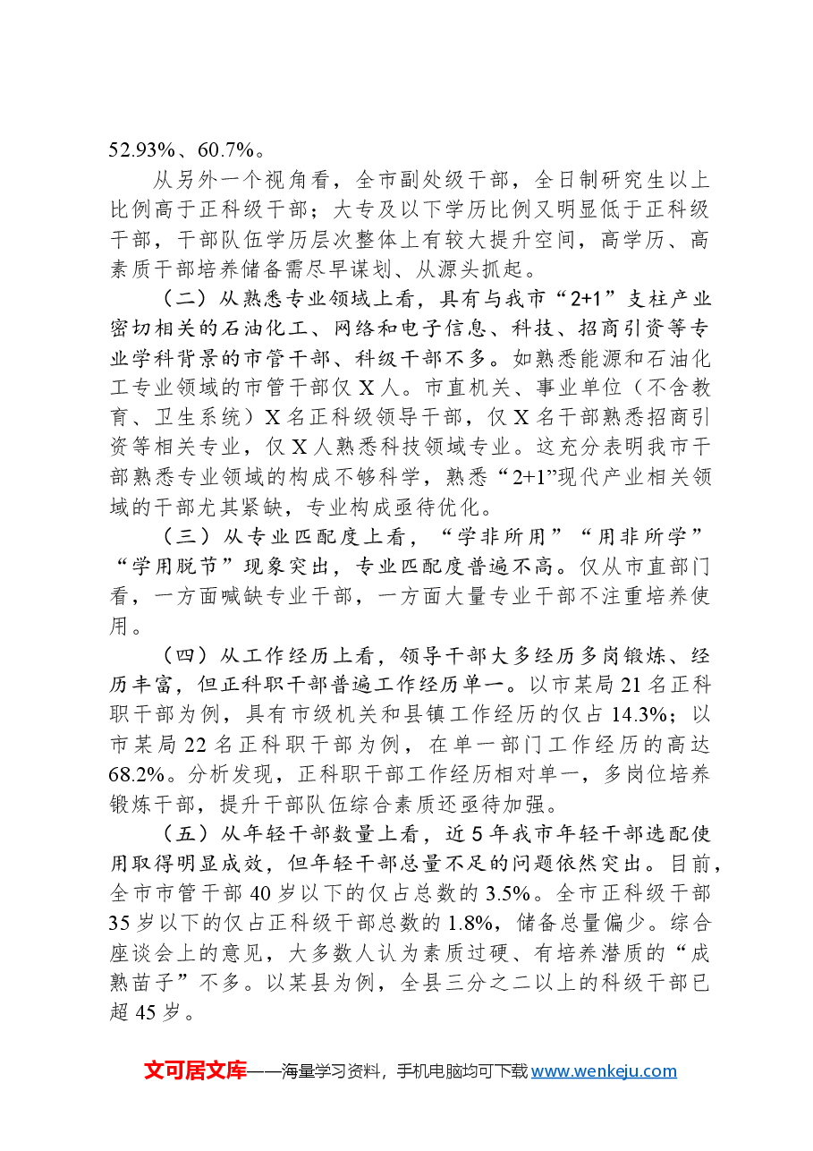 “加快打造政治过硬、领导现代化建设能力强的高素质专业化干部队伍”问题研究报告.docx，第2页预览
