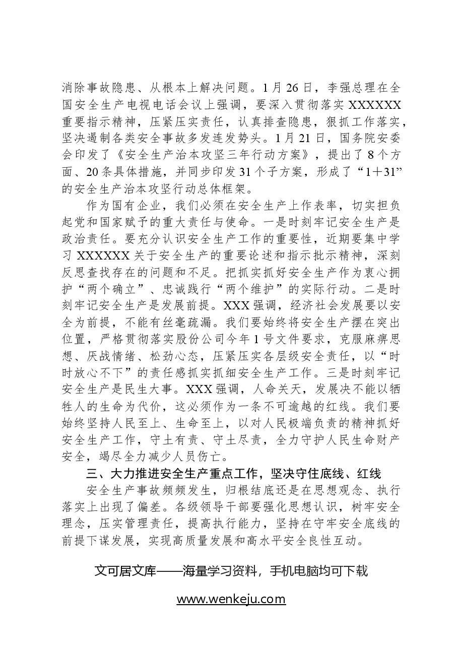 党委书记在2024年二季度安全生产视频会议上的讲话.docx,第3页预览