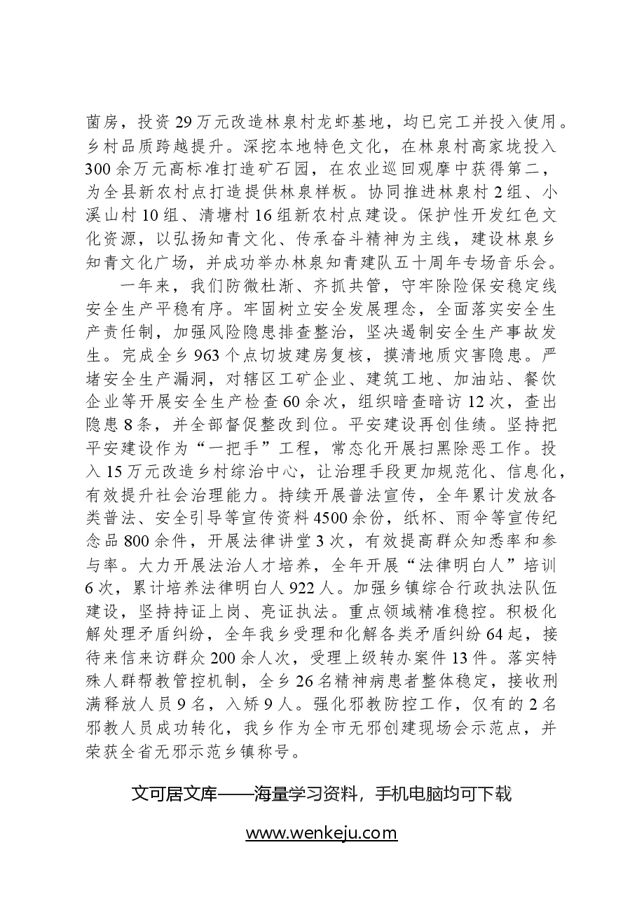 2024年林泉乡政府工作报告.docx,第3页预览