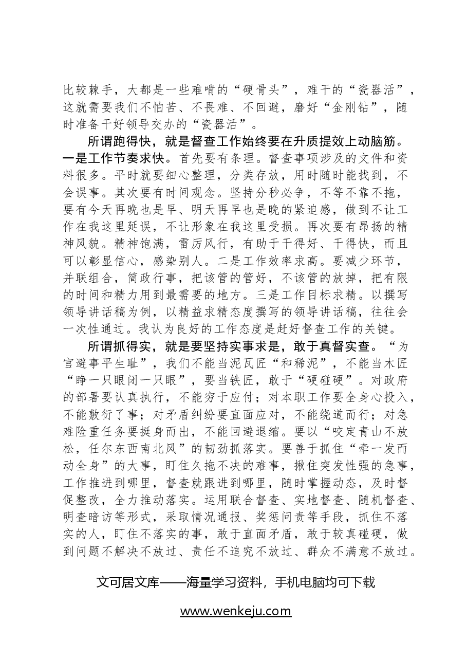 关于做好政务督查工作的讲话.docx,第2页预览