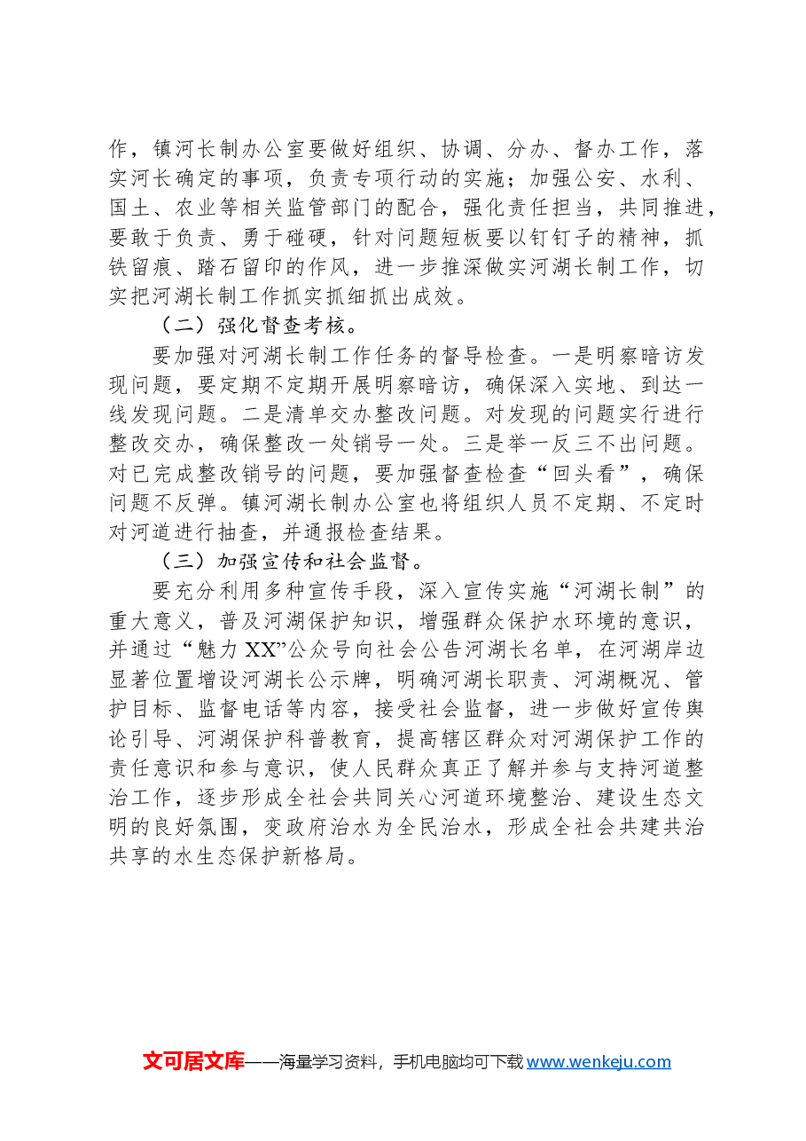 XX镇2024河湖长制工作安排意见.docx,第3页预览