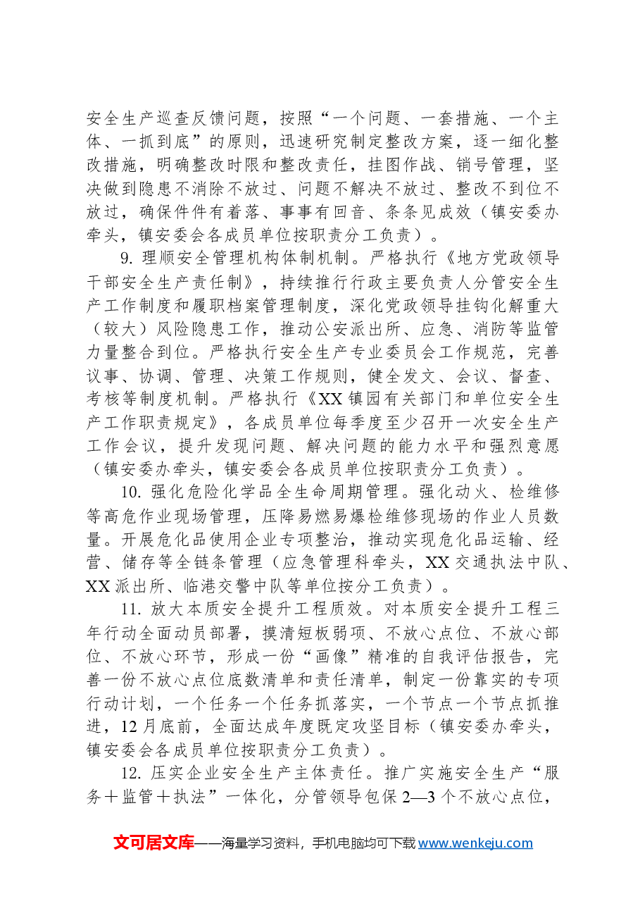 XX镇安全生产委员会2024年工作要点.docx,第3页预览