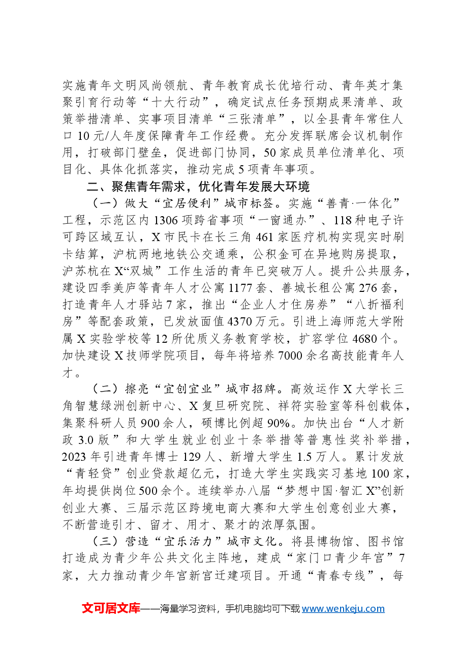 某县在青年工作座谈会上的交流发言.docx,第2页预览