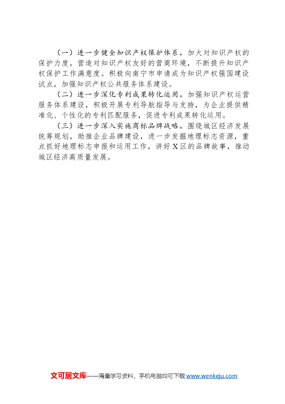 X区2023年度知识产权保护工作总结.docx,第3页预览