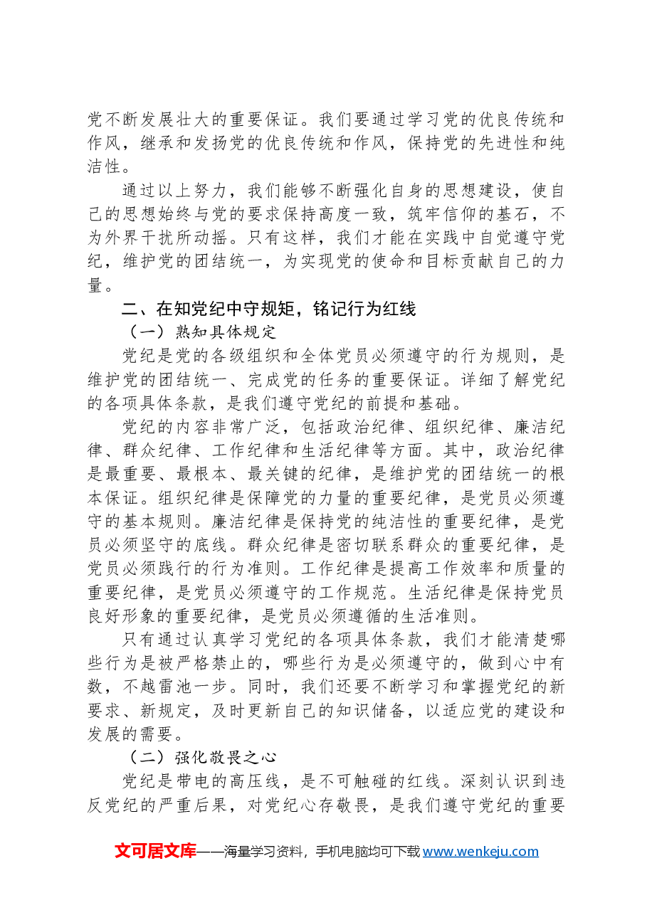 2024年党纪学习教育党课讲稿.docx,第4页预览