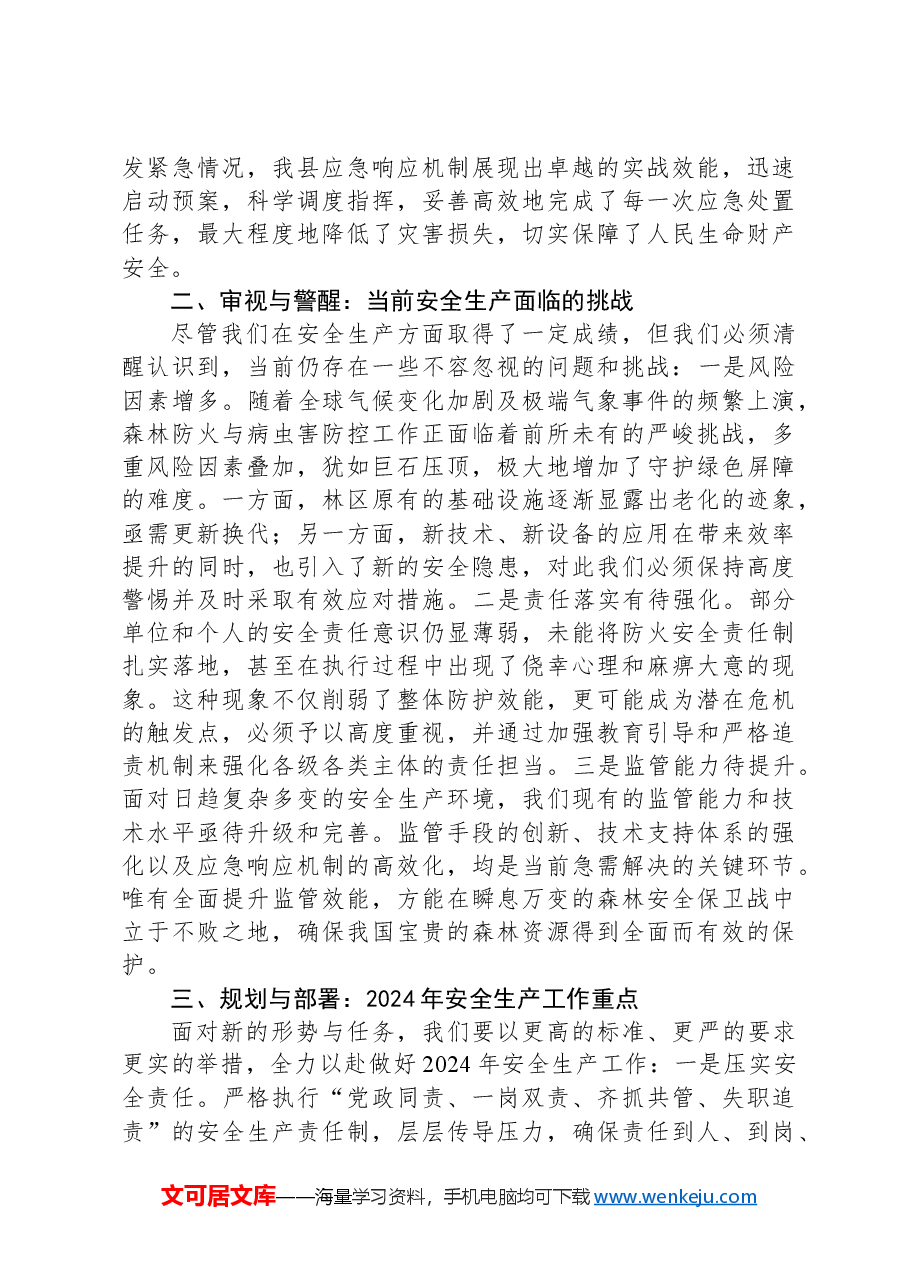 县林业局2024年安全生产工作会议讲话.docx,第2页预览