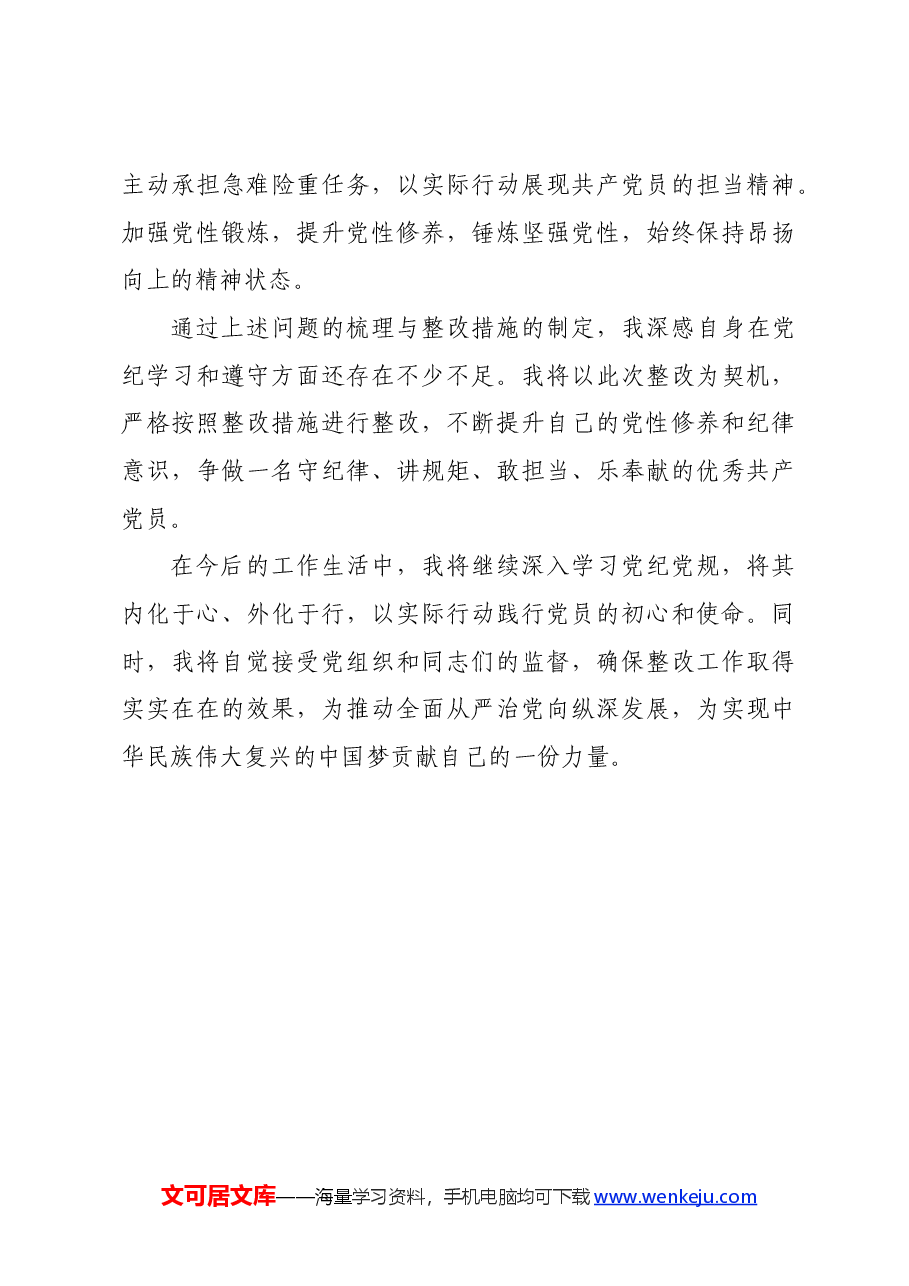 党纪学习教育问题整改清单含整改措施.docx,第3页预览