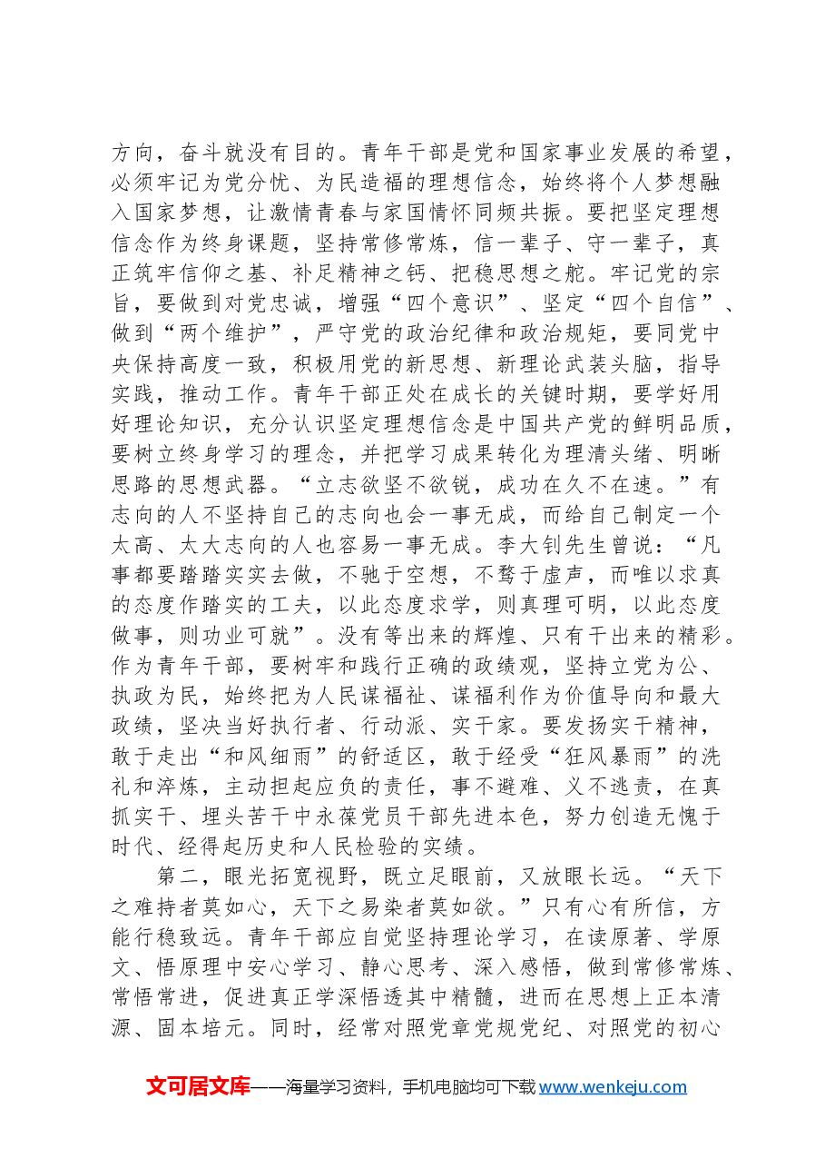 在2024年五四青年节青年干部座谈会上的讲话提纲.docx,第2页预览