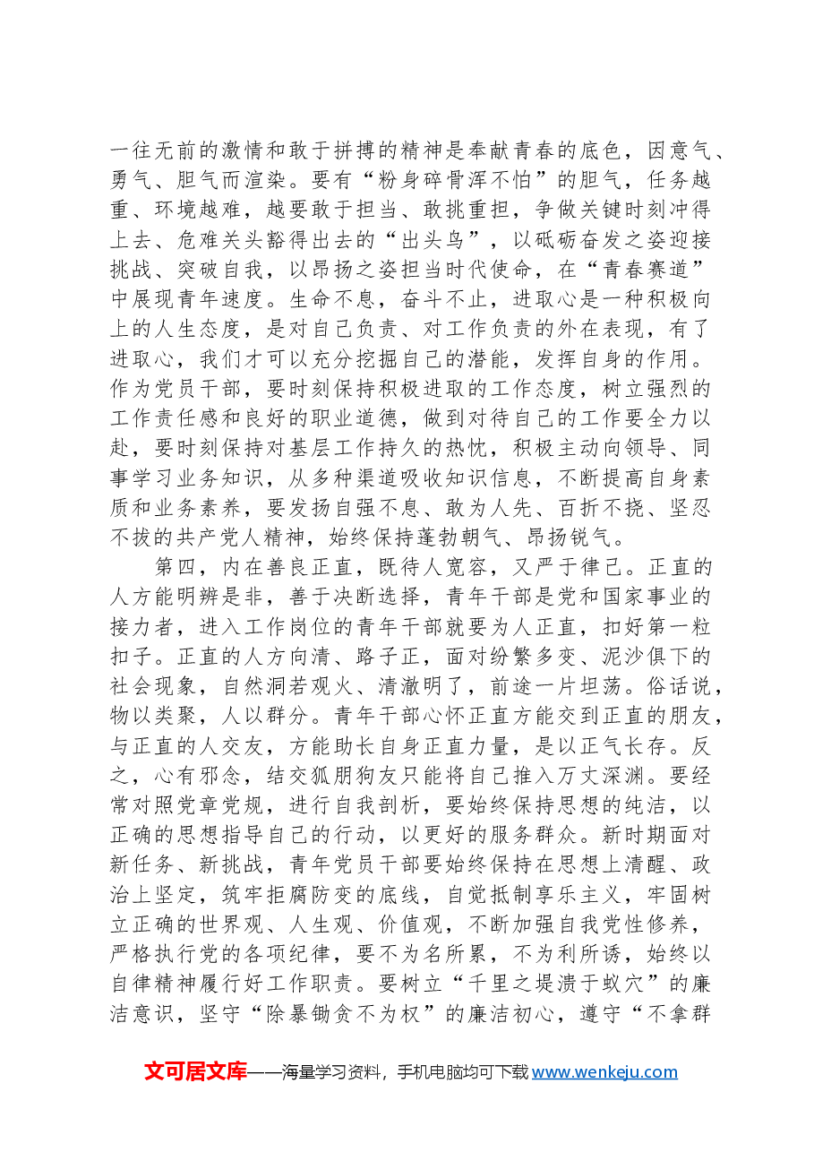在2024年五四青年节青年干部座谈会上的讲话提纲.docx,第4页预览