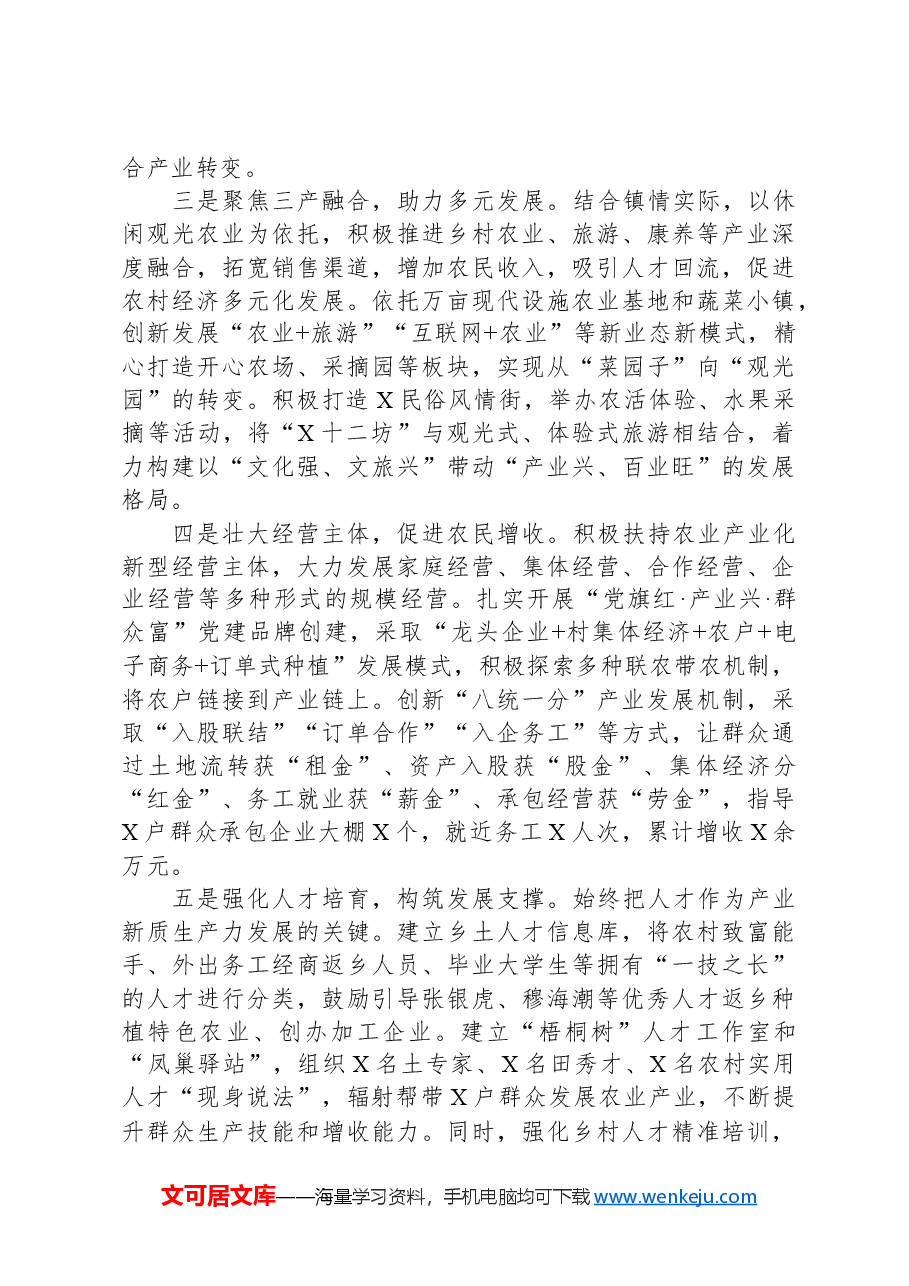 在全县乡村振兴工作座谈会上的发言.docx,第2页预览