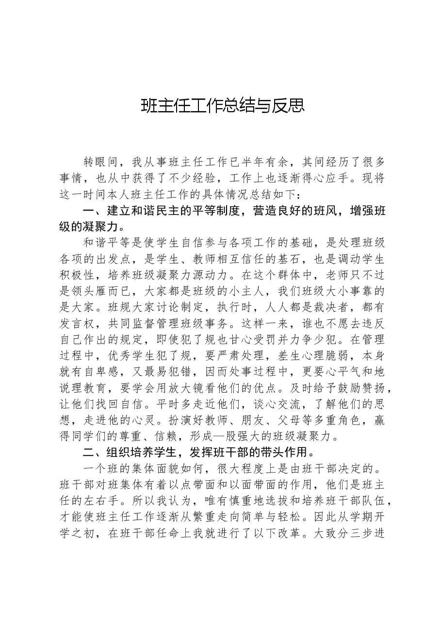 班主任工作总结与反思.docx,第1页预览