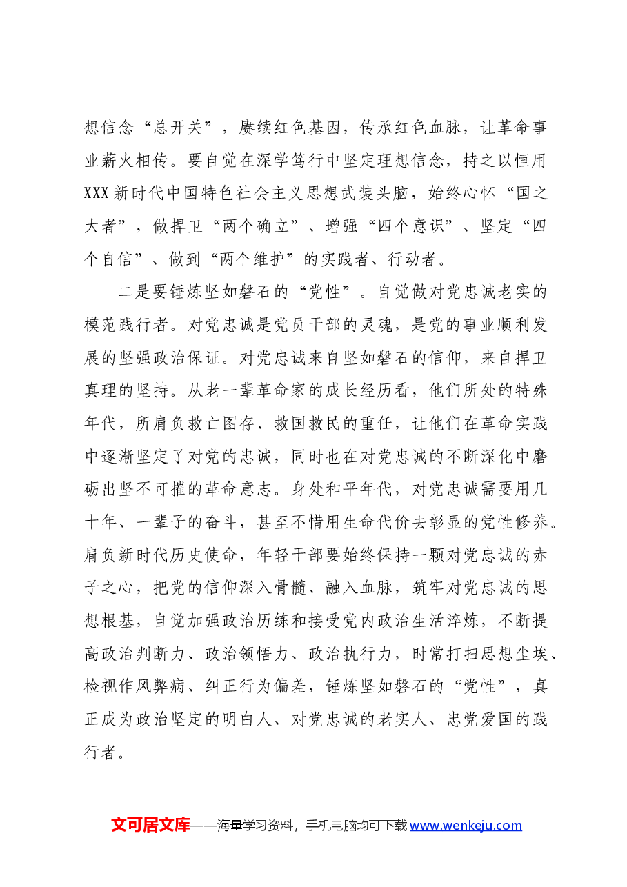 党课讲稿:青年党员要勇于冲锋在前在新征程中做出新作为.docx,第2页预览
