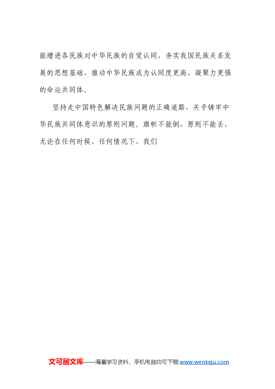 党课讲稿+PPT:铸牢中华民族共同体意识 做好新时代党的民族工作(民族团结).doc,第3页预览
