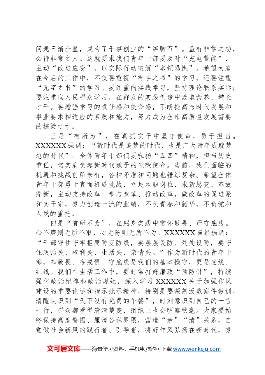 局领导在青年座谈会上的讲话材料.docx,第2页预览