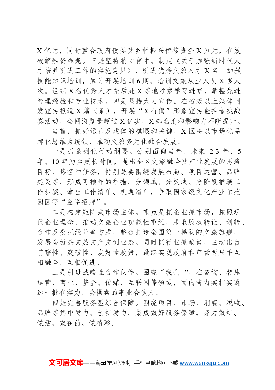区文旅康养产业发展情况汇报.docx,第4页预览