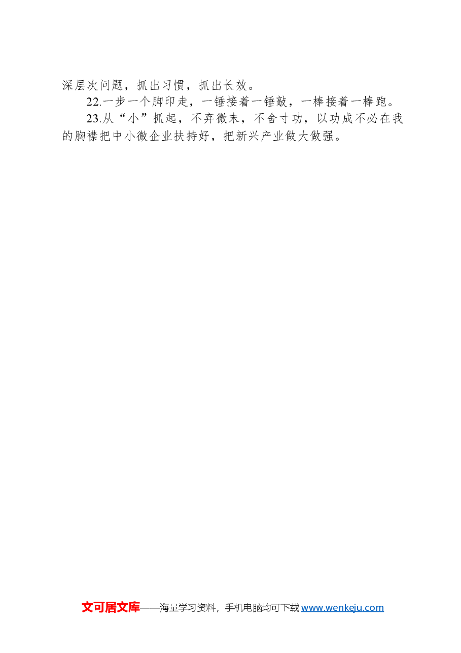 领导讲话稿的23个“抓落实”语句.docx,第3页预览