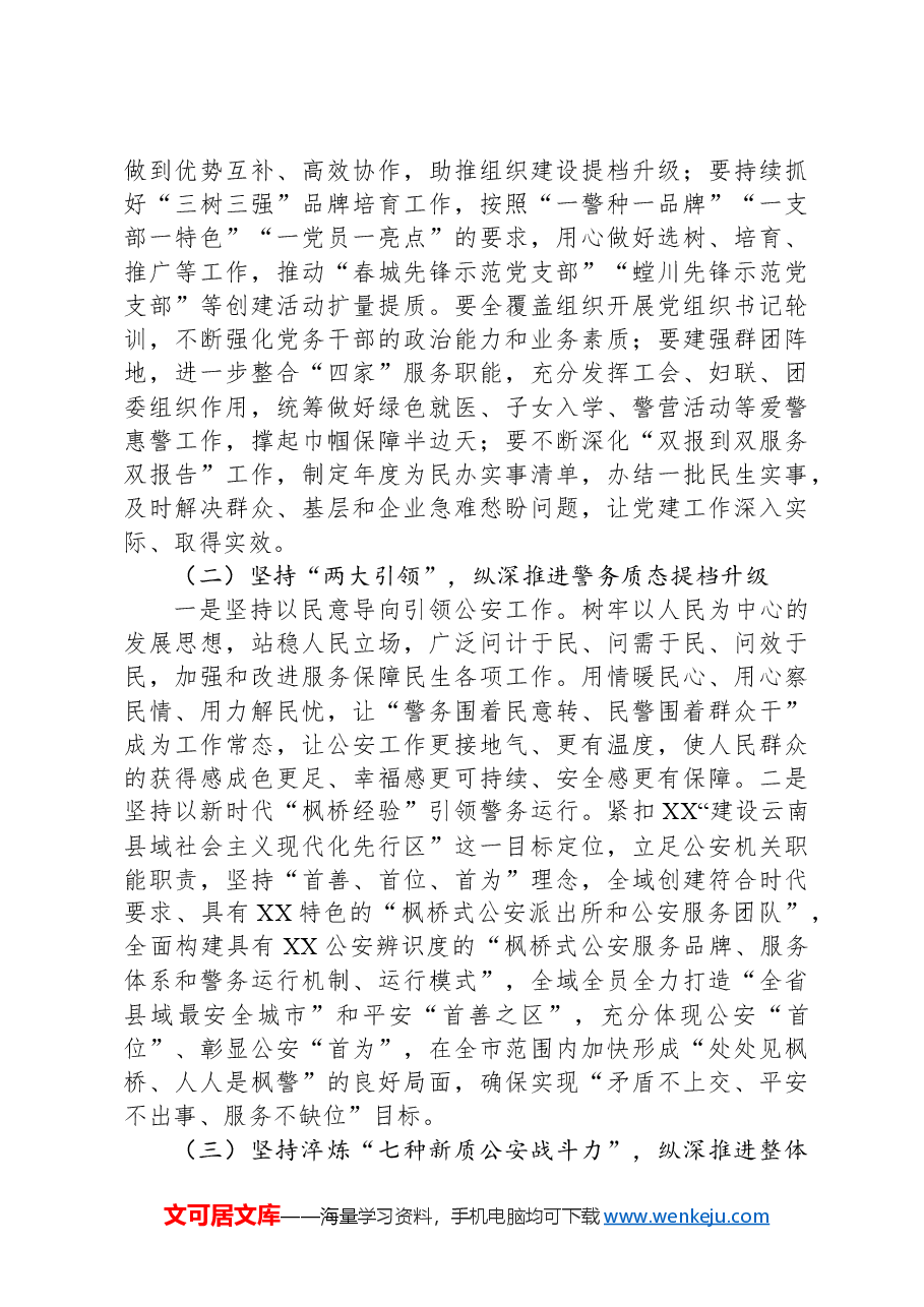 XX市2024年度公安工作报告.docx,第3页预览