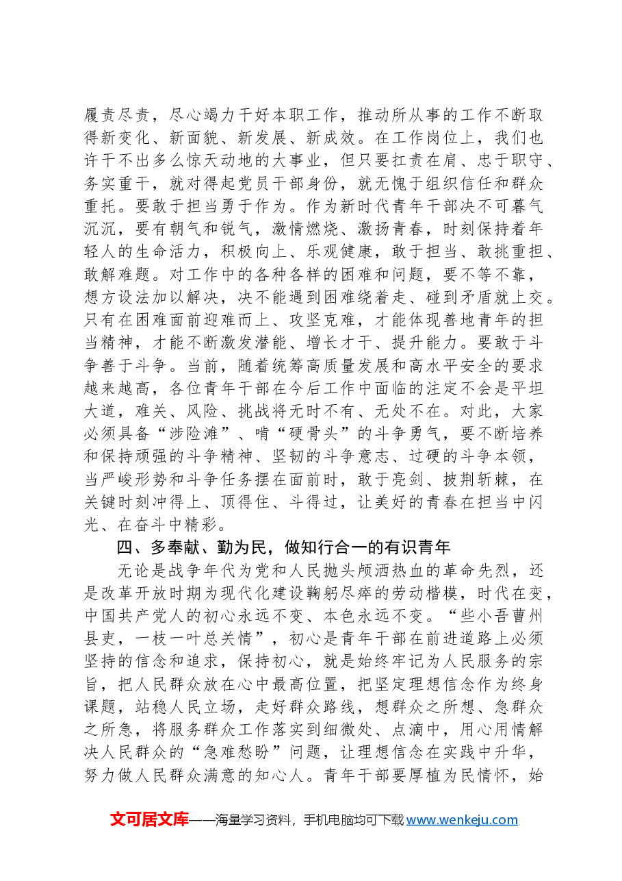 县委书记在年轻干部座谈会上的讲话.docx,第4页预览