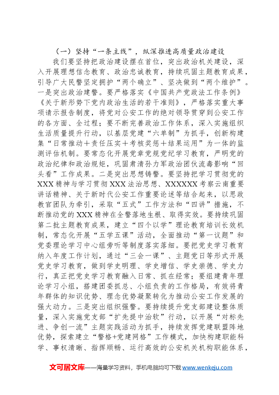 XX市2024年度公安工作报告.docx,第2页预览