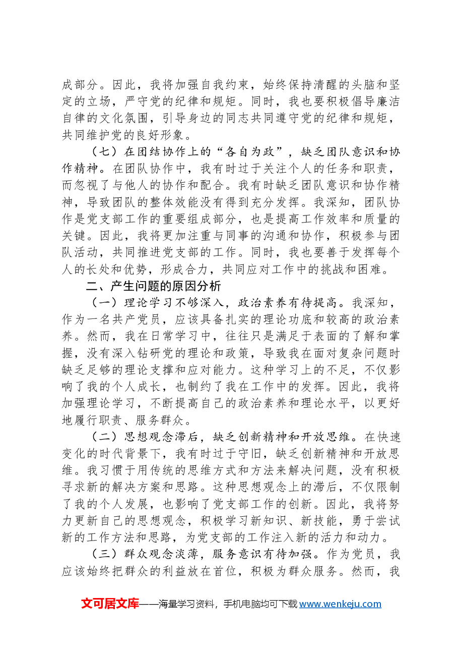 2024年民主生活会上个人剖析的发言.docx,第3页预览