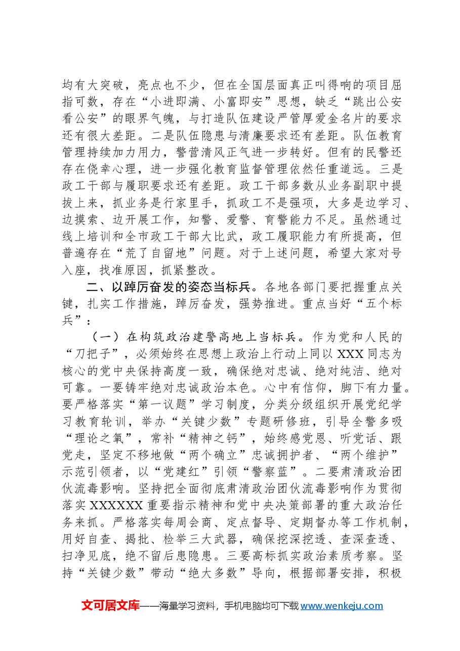在公安机关思想政治工作会议上的讲话.docx,第3页预览