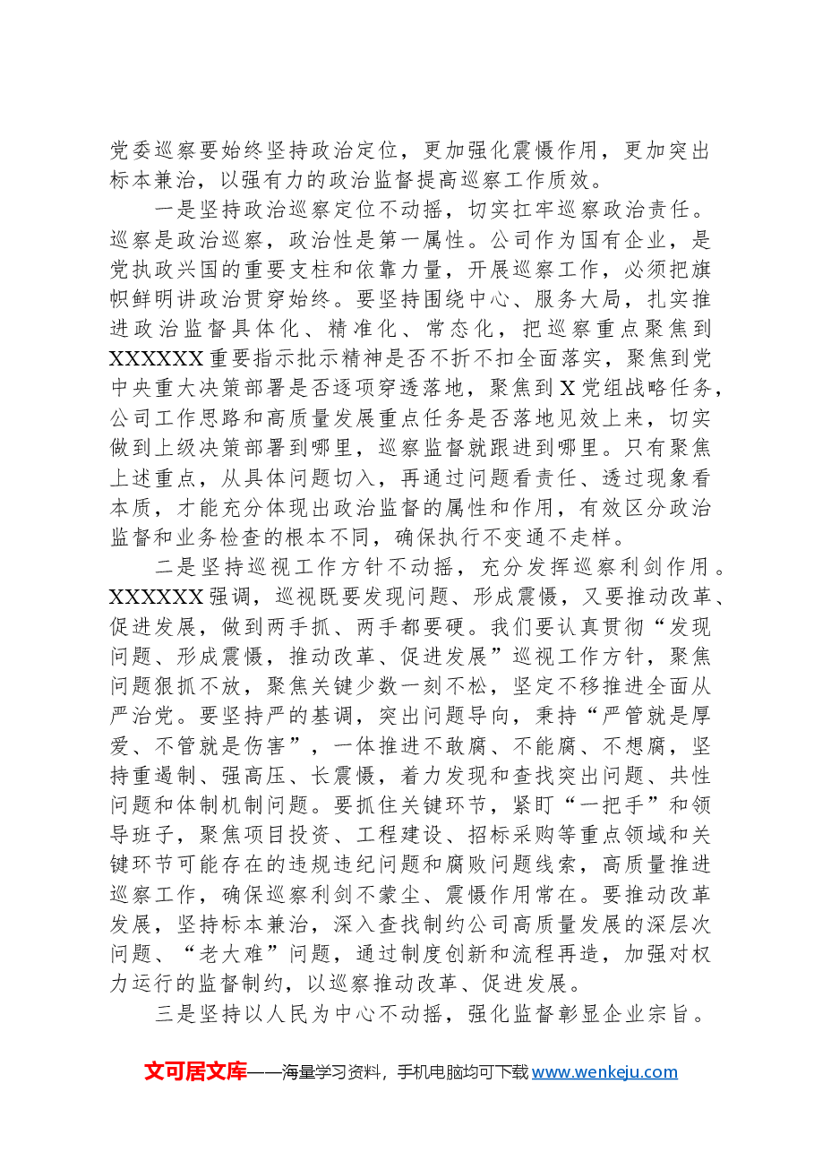 巡察工作会议暨巡察动员部署会上的讲话.docx,第3页预览