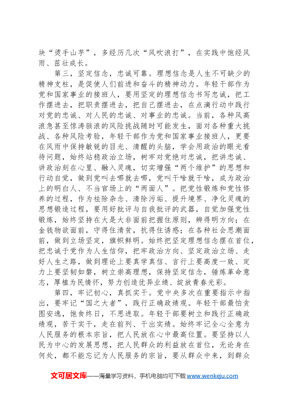 在2024年青年干部培训班开班式上的讲话提纲.docx，第3页预览