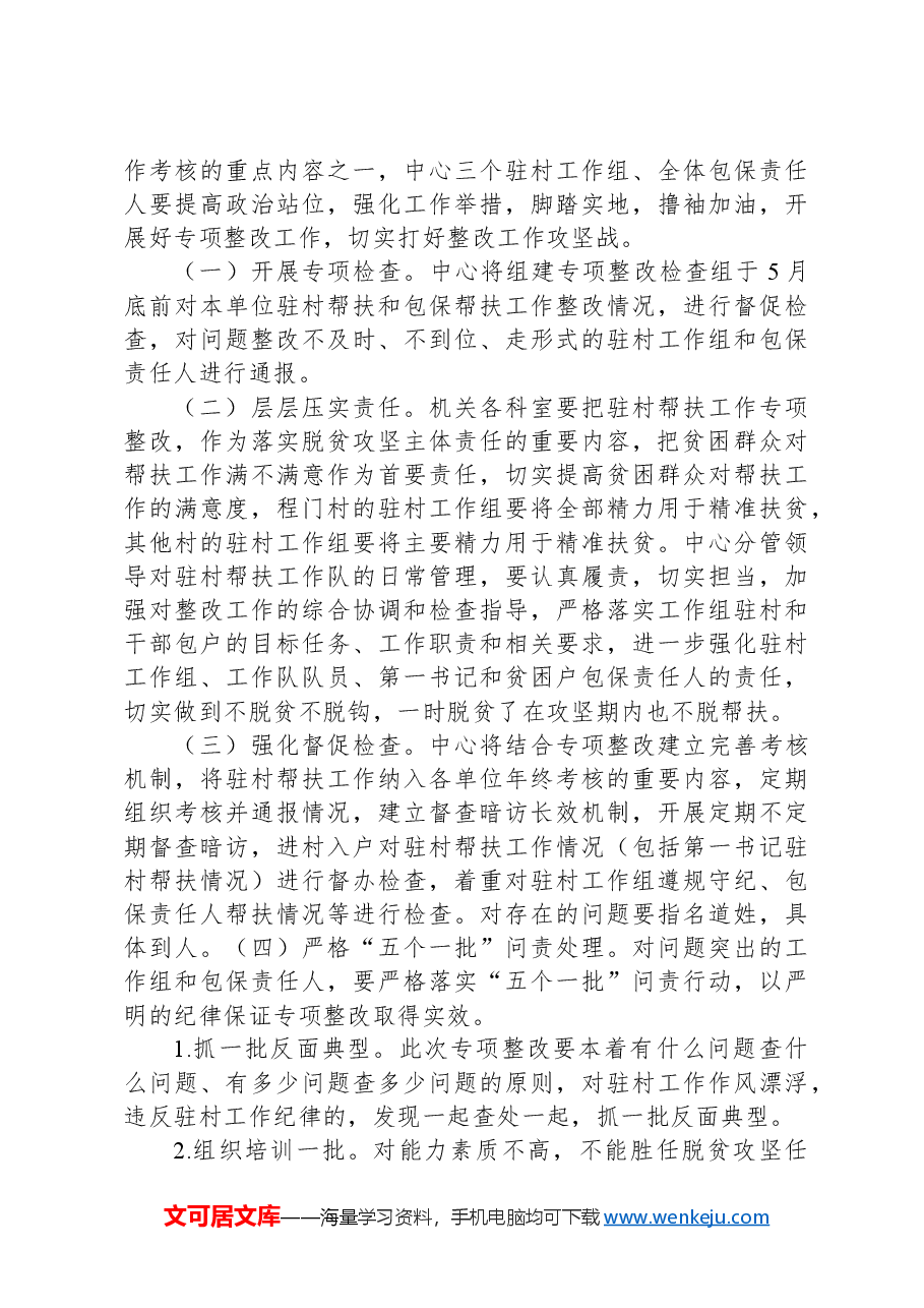 市政务服务中心驻村帮扶问题专项整改实施方案.docx,第3页预览