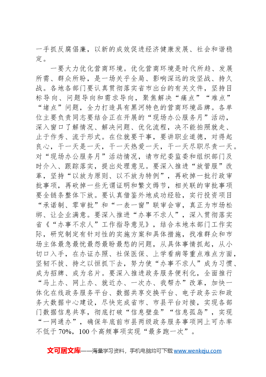 2024年在市政府廉政工作会议上的讲话.docx,第4页预览