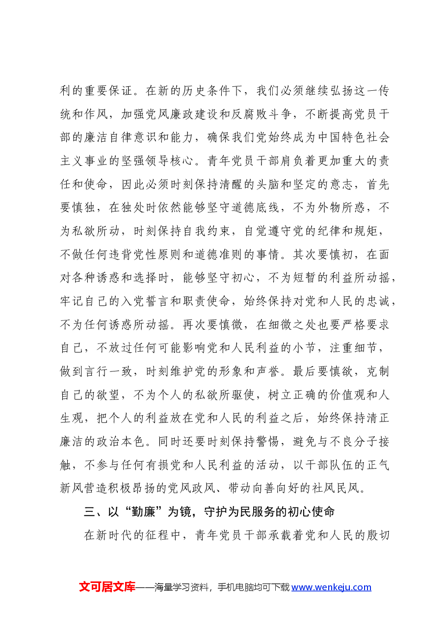 区直机关青年干部党支部党纪学习教育研讨发言交流材料.docx,第3页预览