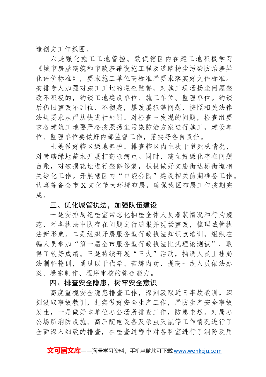 区城市管理局（区城市综合执法局）开展市容环境整治提升专项行动工作总结.docx，第3页预览