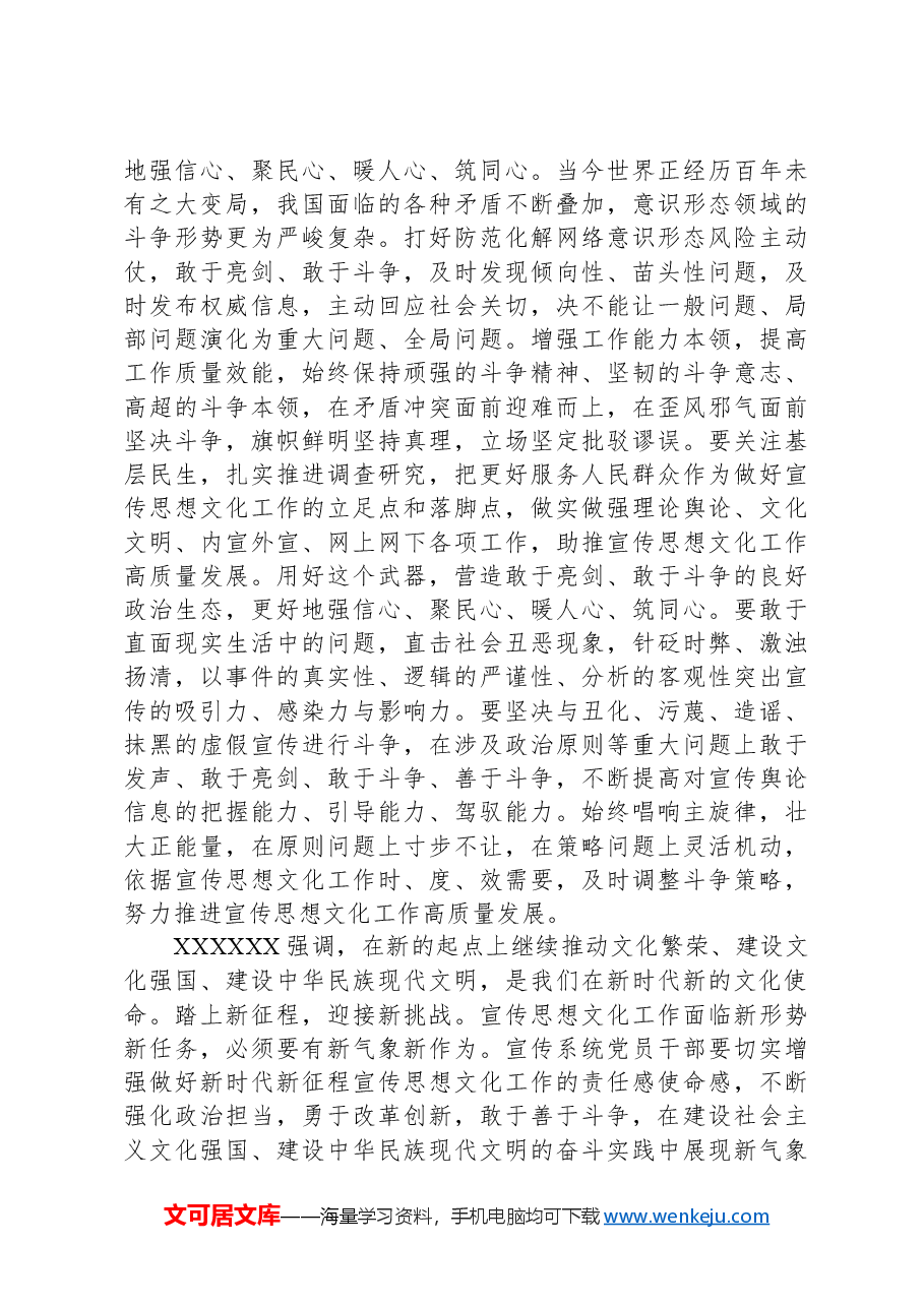 在全区宣传思想文化工作会议上的讲话提纲.docx，第4页预览