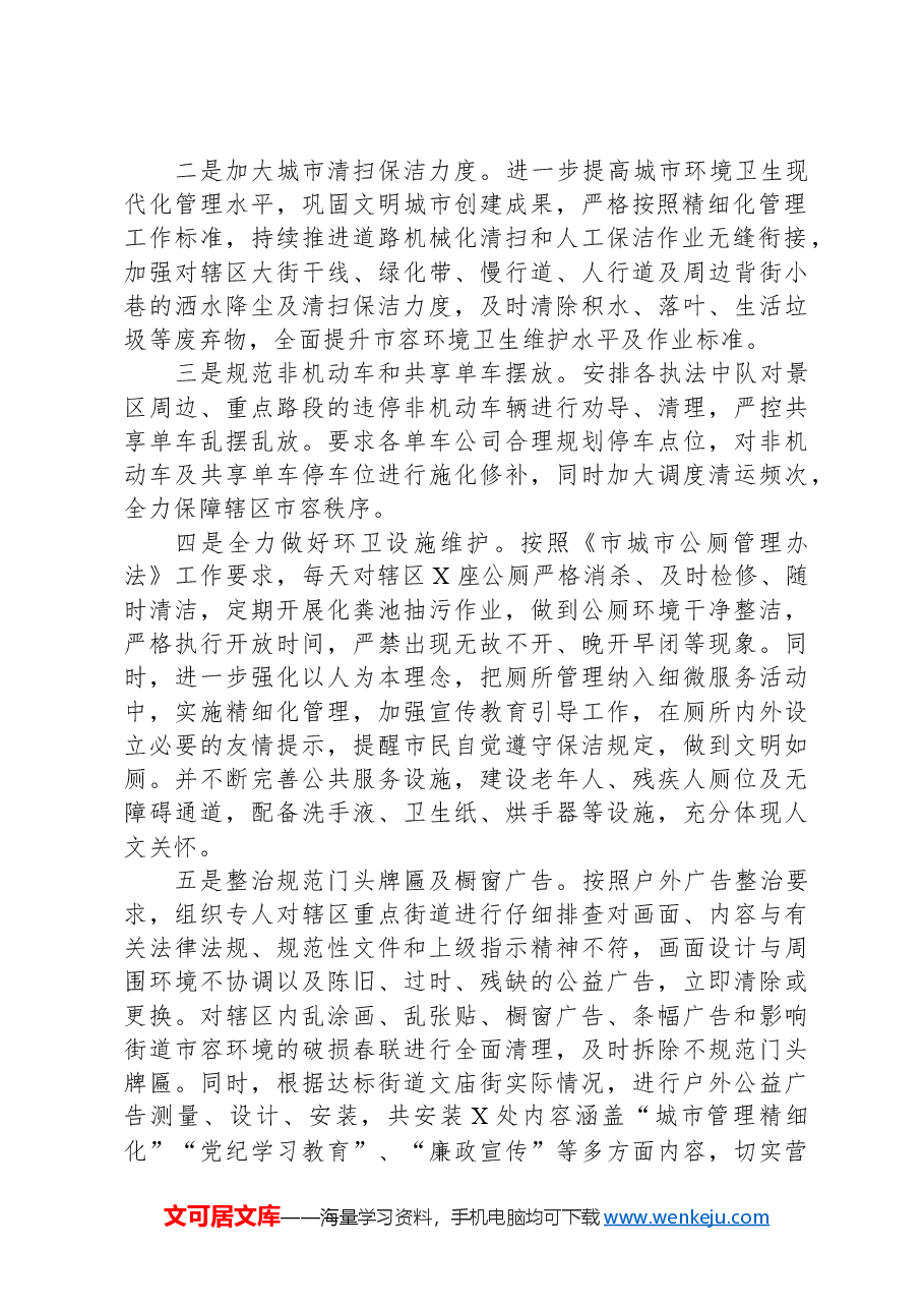 区城市管理局（区城市综合执法局）开展市容环境整治提升专项行动工作总结.docx，第2页预览