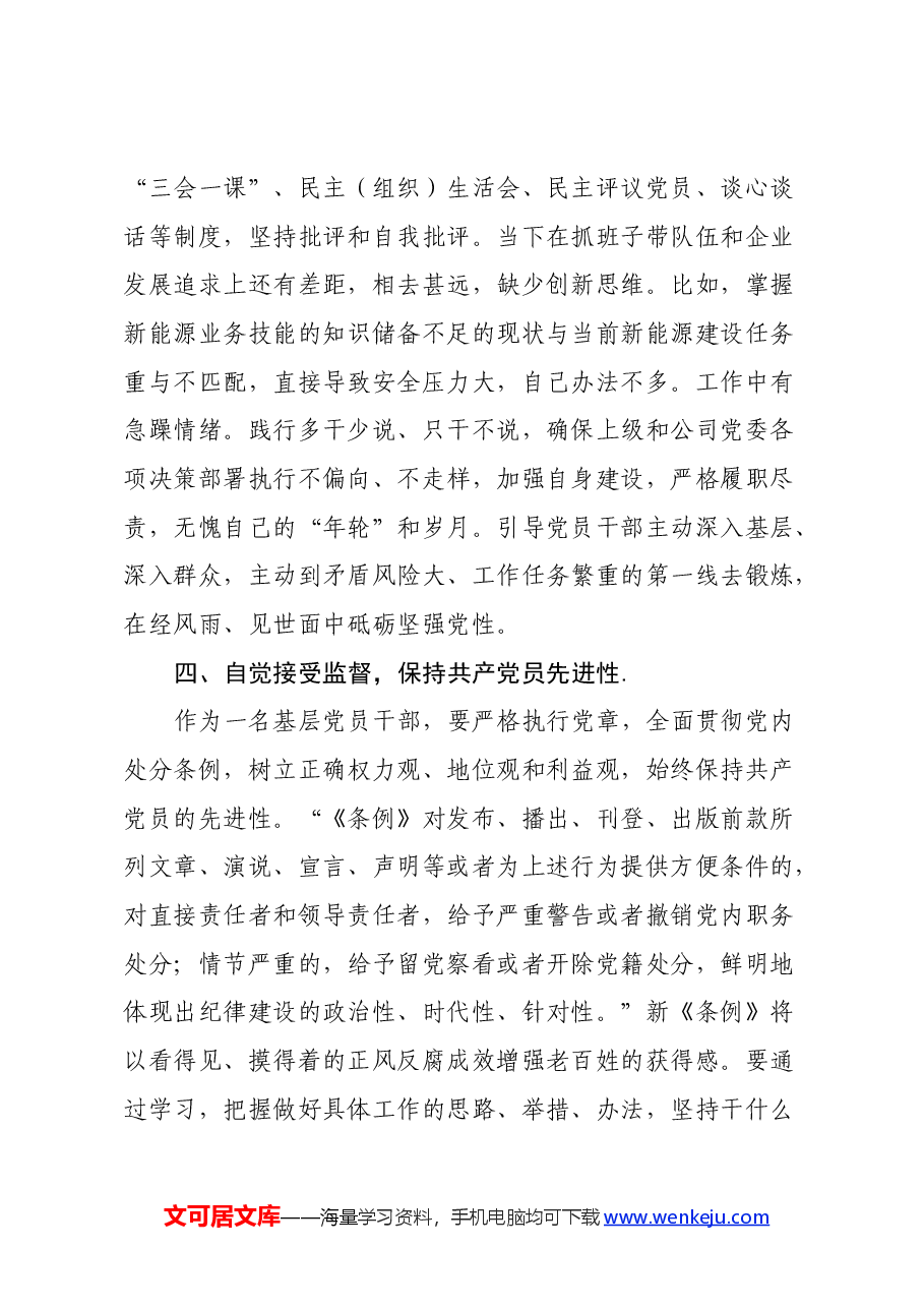 党支部书记《中国共产党纪律处分条例》心得体会.docx,第4页预览