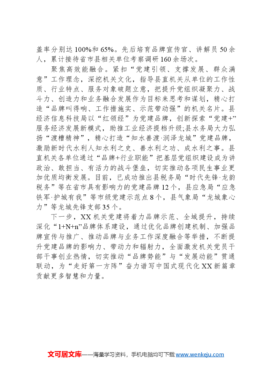 构建党建品牌提升党建质效发言稿.docx,第2页预览