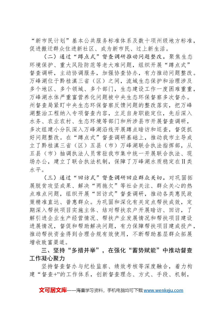 在督查工作会议上的交流发言:以高质量督查服务高质量发展.docx,第3页预览