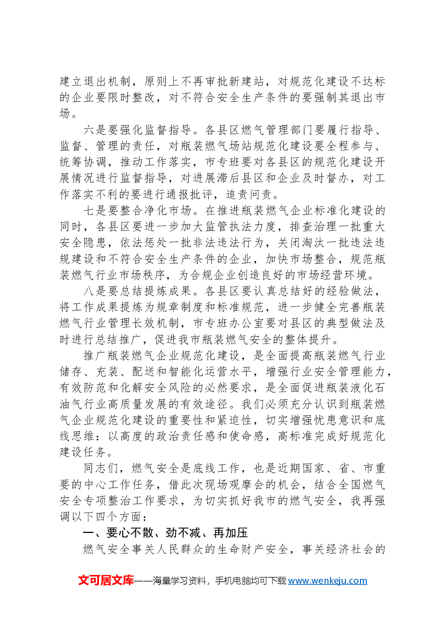 在全市燃气储备站规范化建设现场会上的发言.docx,第3页预览