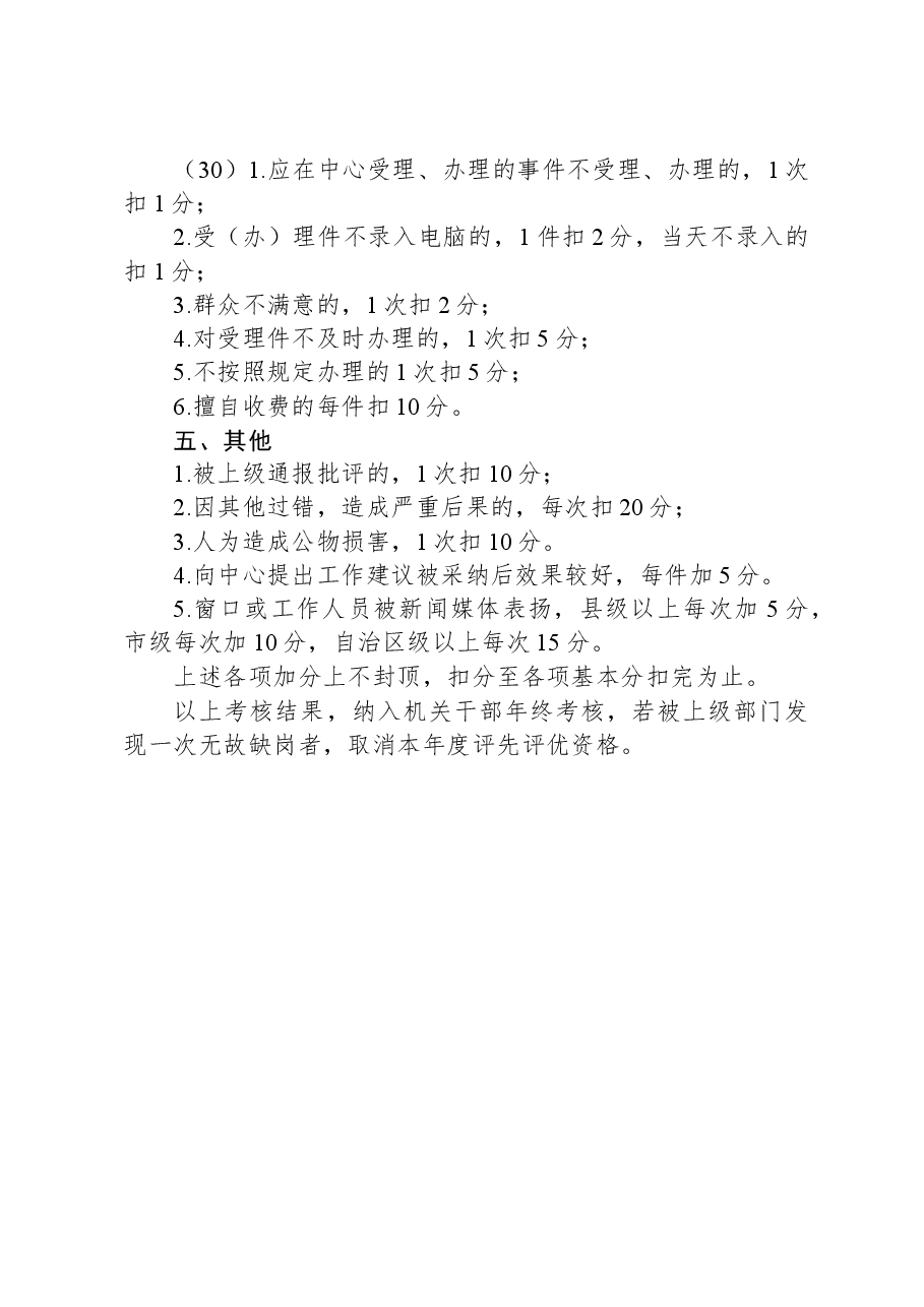 XX镇便民服务中心窗口人员日常管理.docx,第2页预览