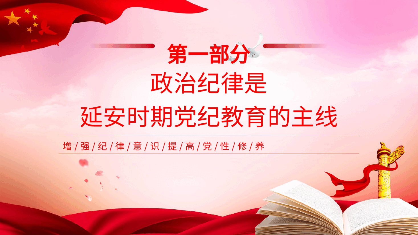 延安时期党纪教育的成效与启示党课ppt+讲稿：增强纪律意识，提高党性修养.pptx，第4页预览