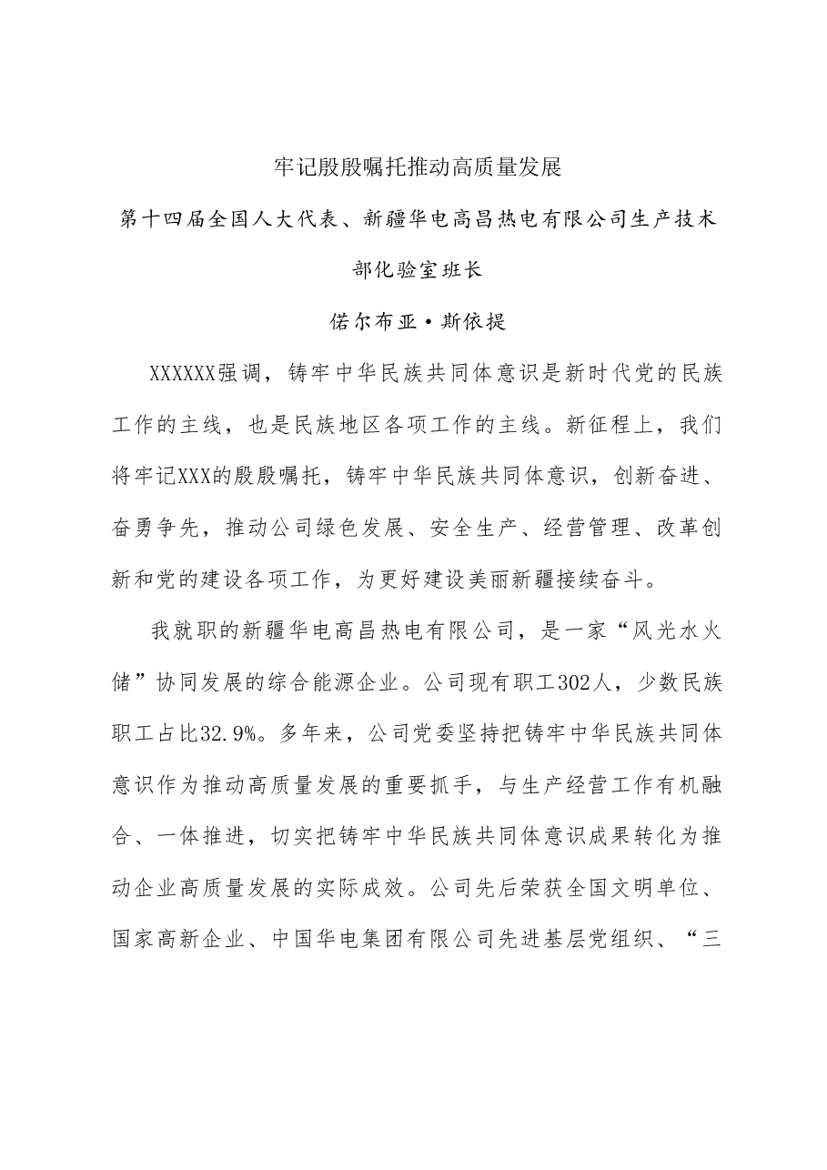 (10篇)吐鲁番市各级人大代表“铸牢中华民族共同体意识万名代表进万家”宣传宣讲主题交流会发言材料汇编.doc,第4页预览