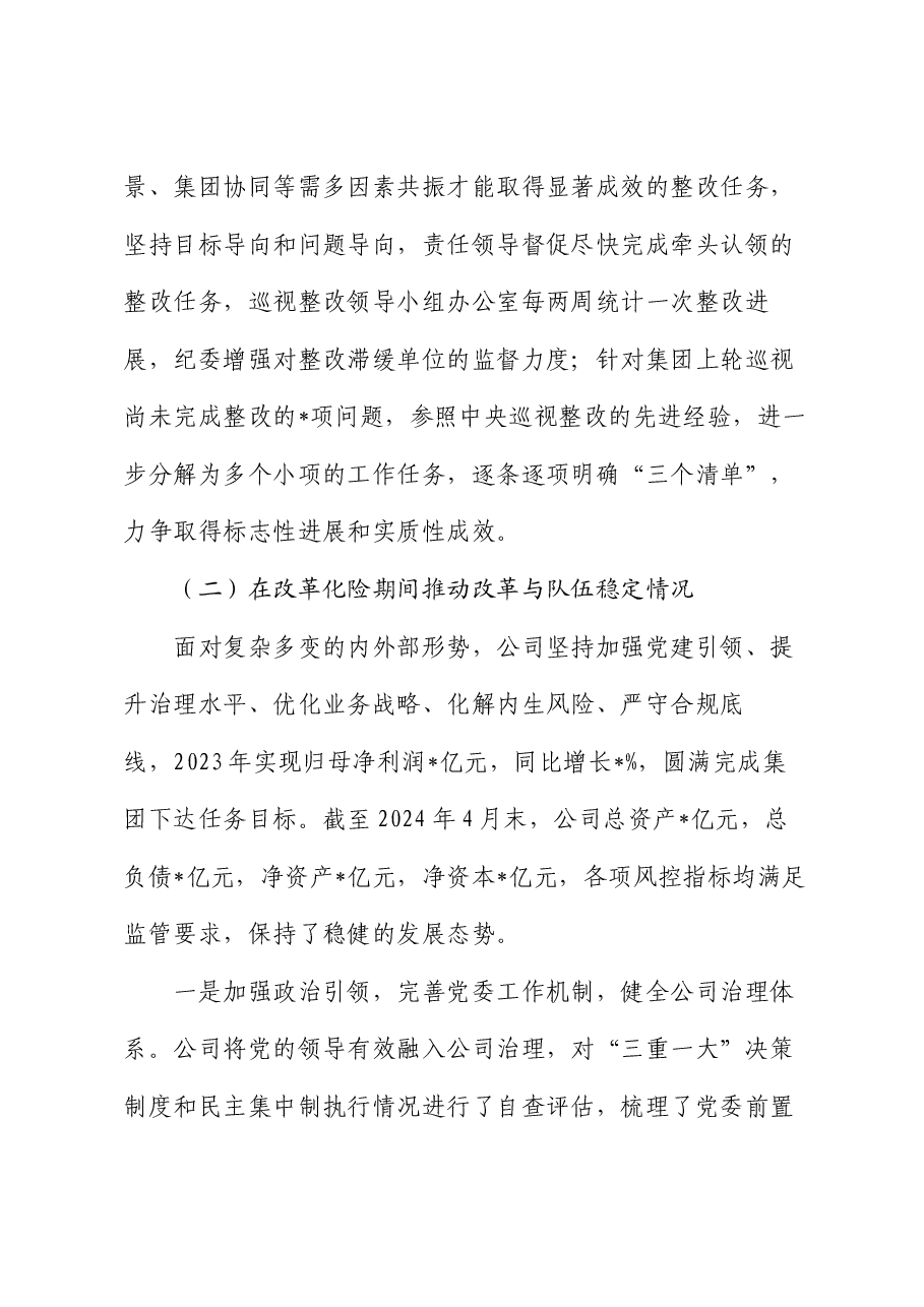 在集团党委巡视“回头看”动员会议上的汇报材料.docx,第3页预览