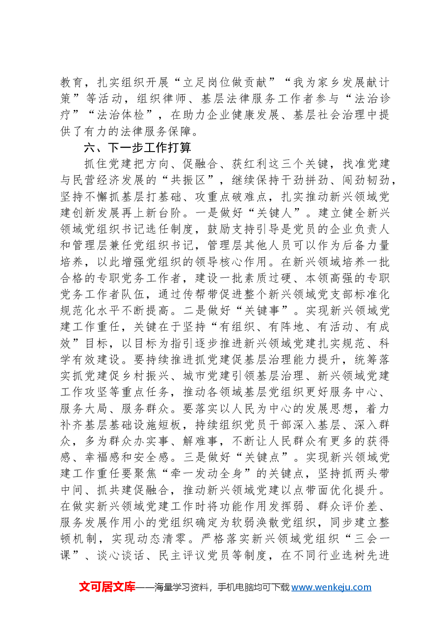 “两新”工委委员抓新兴领域党建工作述职报告.docx，第4页预览